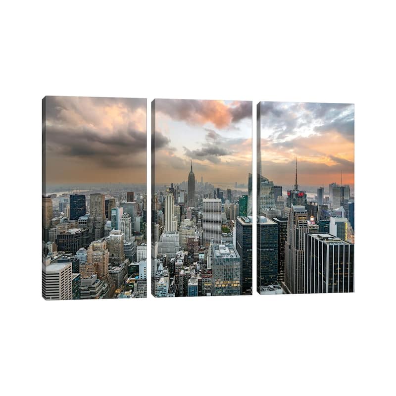 iCanvas "New York City Skyline At Sunset, New York City, USA" by